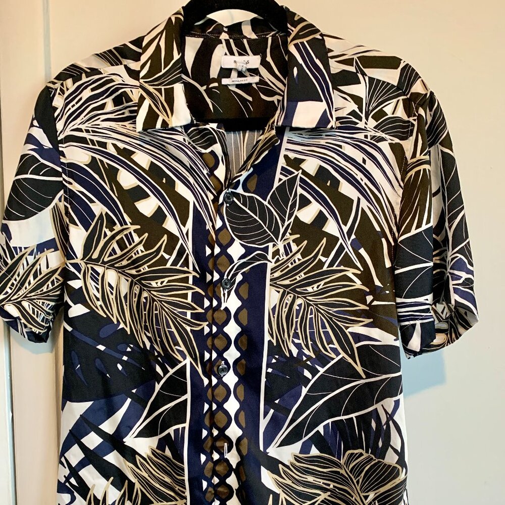 REISS CUBAN COLLAR, CAMP SHIRT